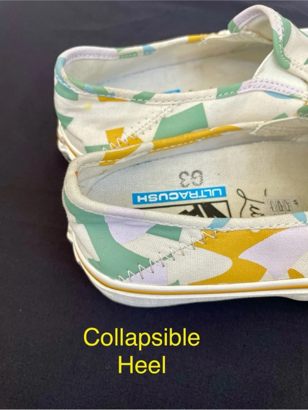 Vans x Leila Hurst Slip-On SF Abstract‎ Leaf Sneakers - Size 5